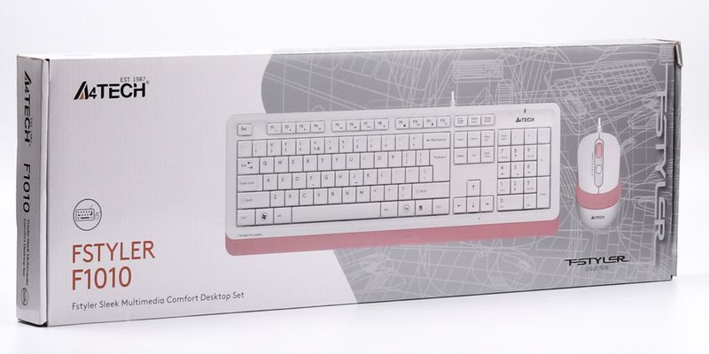 Дротовий комплект A4Tech Fstyler клавіатура+миша, F1010 (Pink) фото5