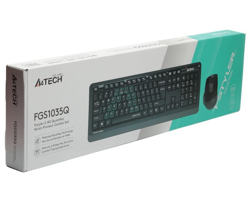Бездротовий комплект A4Tech Fstyler клавіатура+миша, FGS1035Q (Grey) фото4