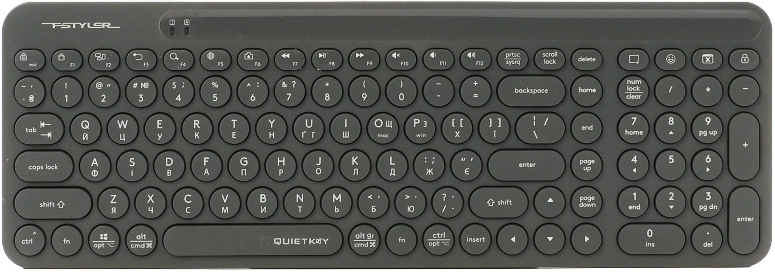 Беспроводной комплект A4Tech Fstyler клавиатура+мышь (FG3300 Air2 Grey) фото4