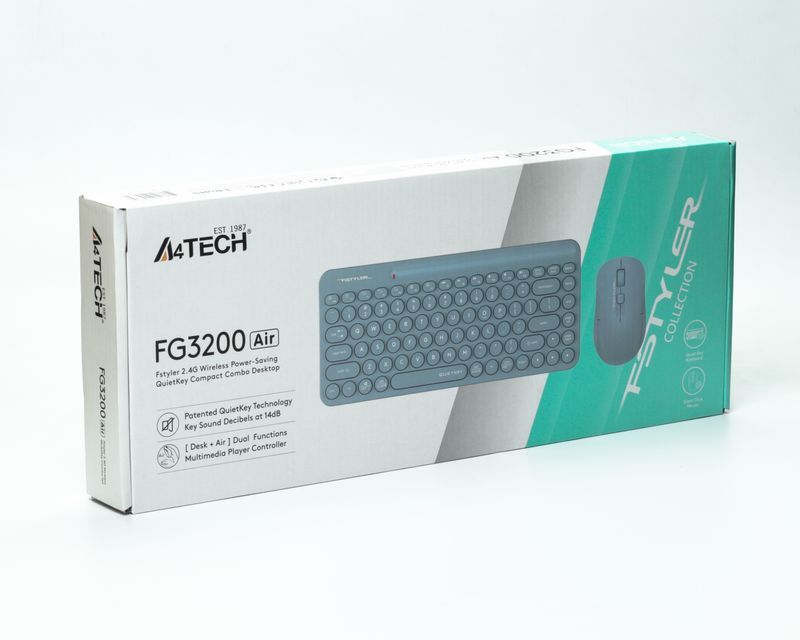Бездротовий комплект A4Tech Fstyler клавіатура+миша, FG3200 Air (Blue) фото6