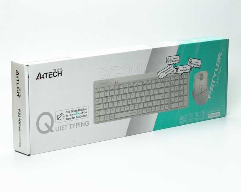 Бездротовий комплект A4Tech Fstyler клавіатура+миша, FG2400 Air (Beige) фото6