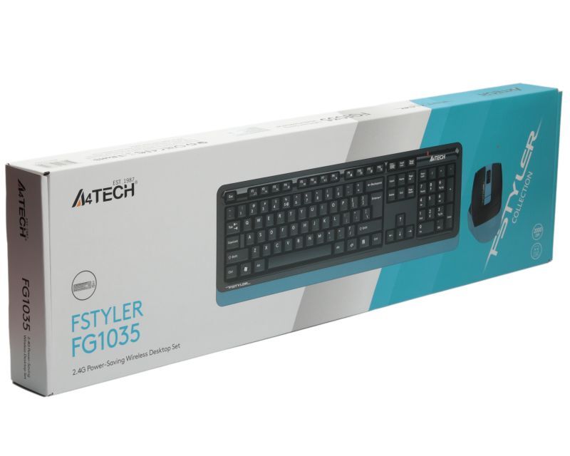 Бездротовий комплект A4Tech Fstyler клавіатура+миша, FG1035 (Navy Blue) фото4