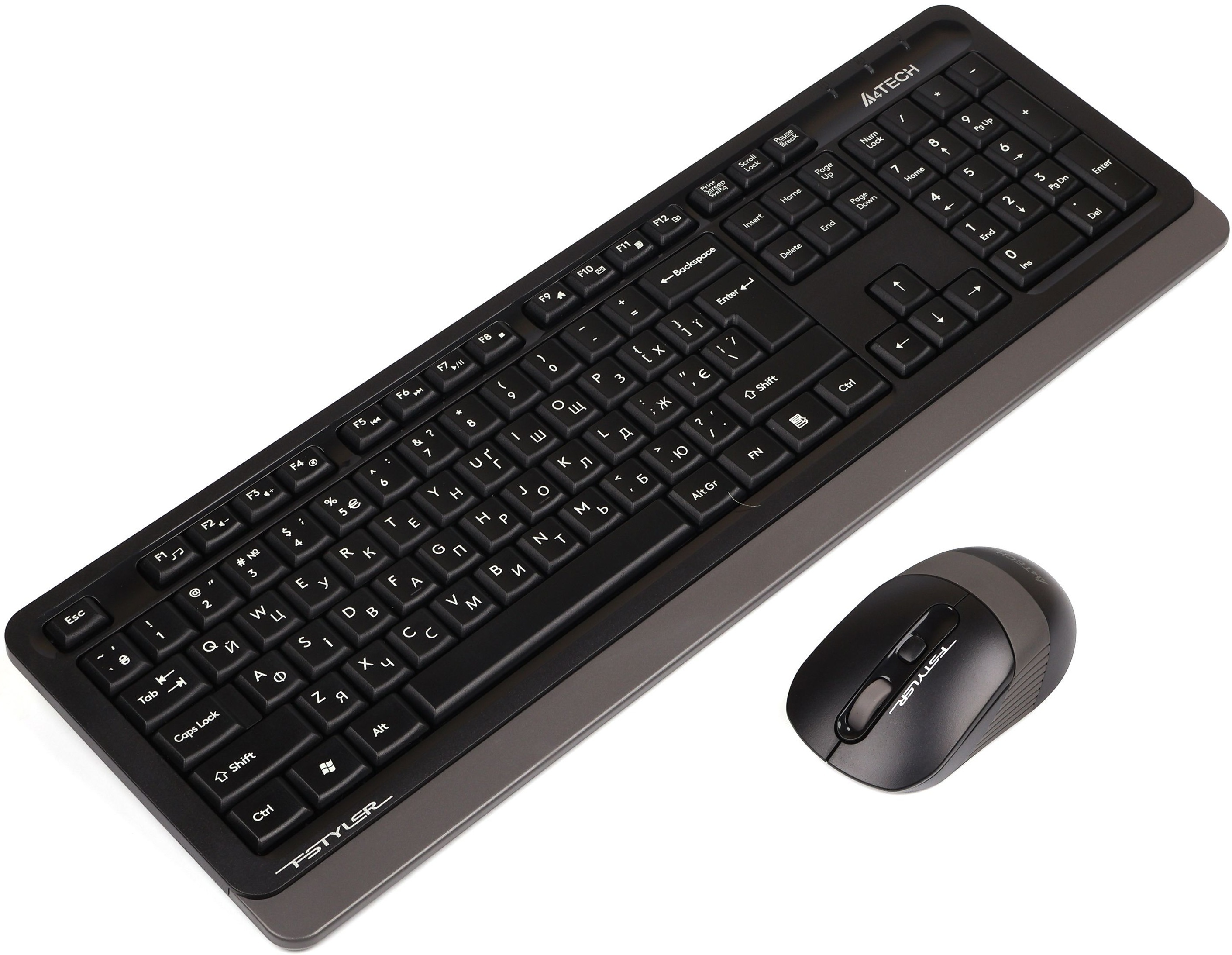 Бездротовий комплект A4Tech Fstyler клавіатура+миша (FG1010 Grey) фото2