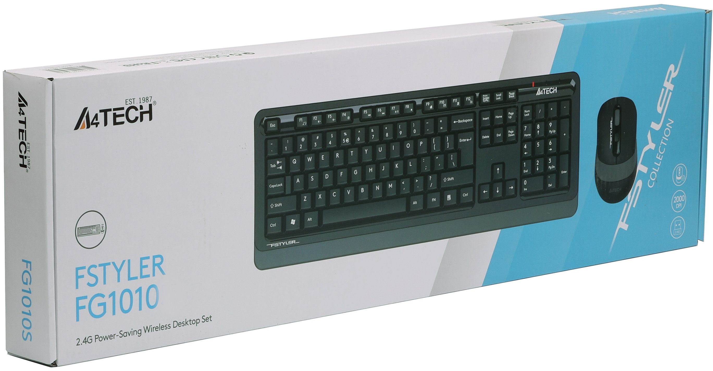 Бездротовий комплект A4Tech Fstyler клавіатура+миша (FG1010 Grey) фото6