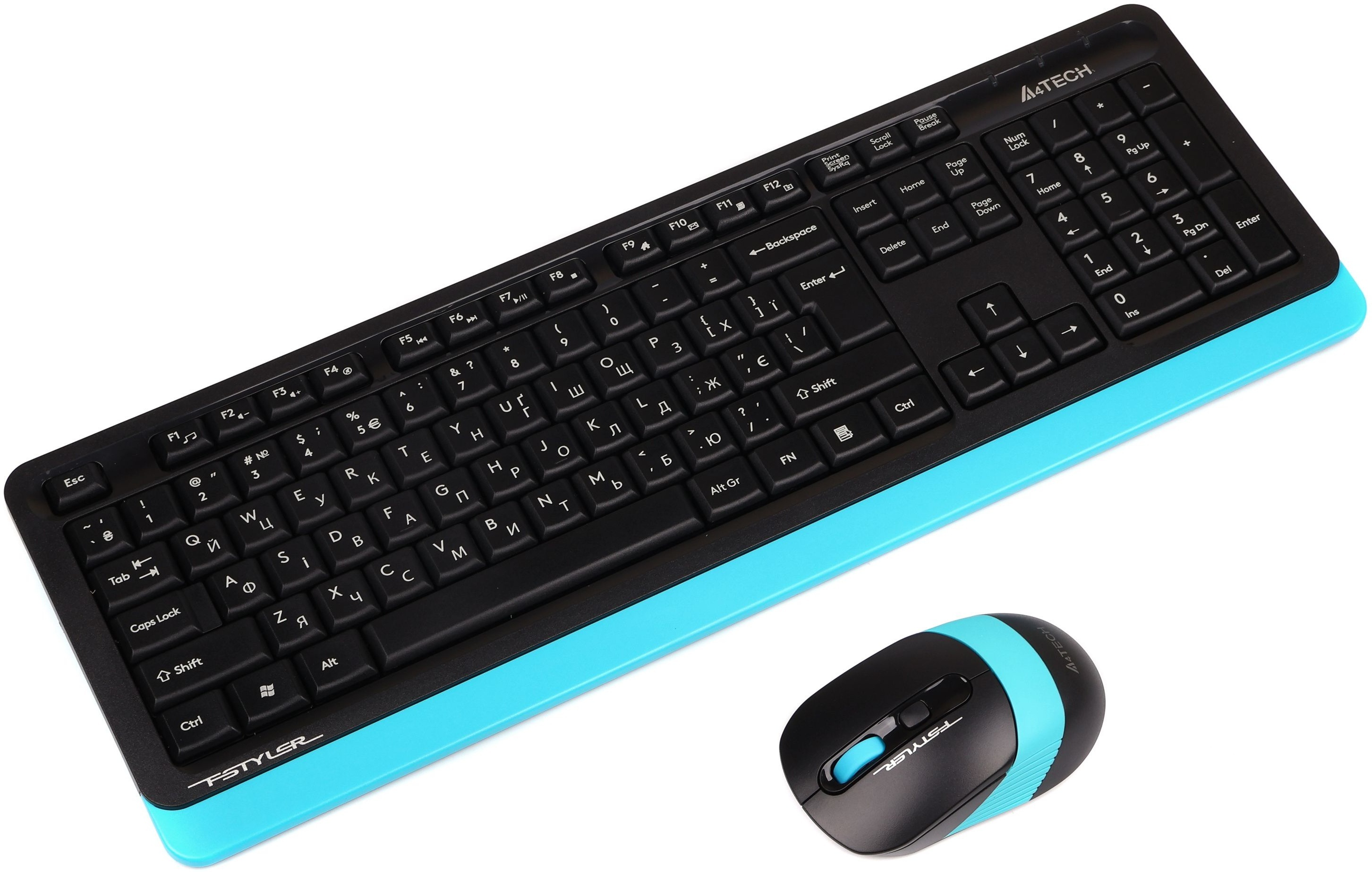 Беспроводной комплект A4Tech Fstyler клавиатура+мышь (FG1010 Blue) фото2