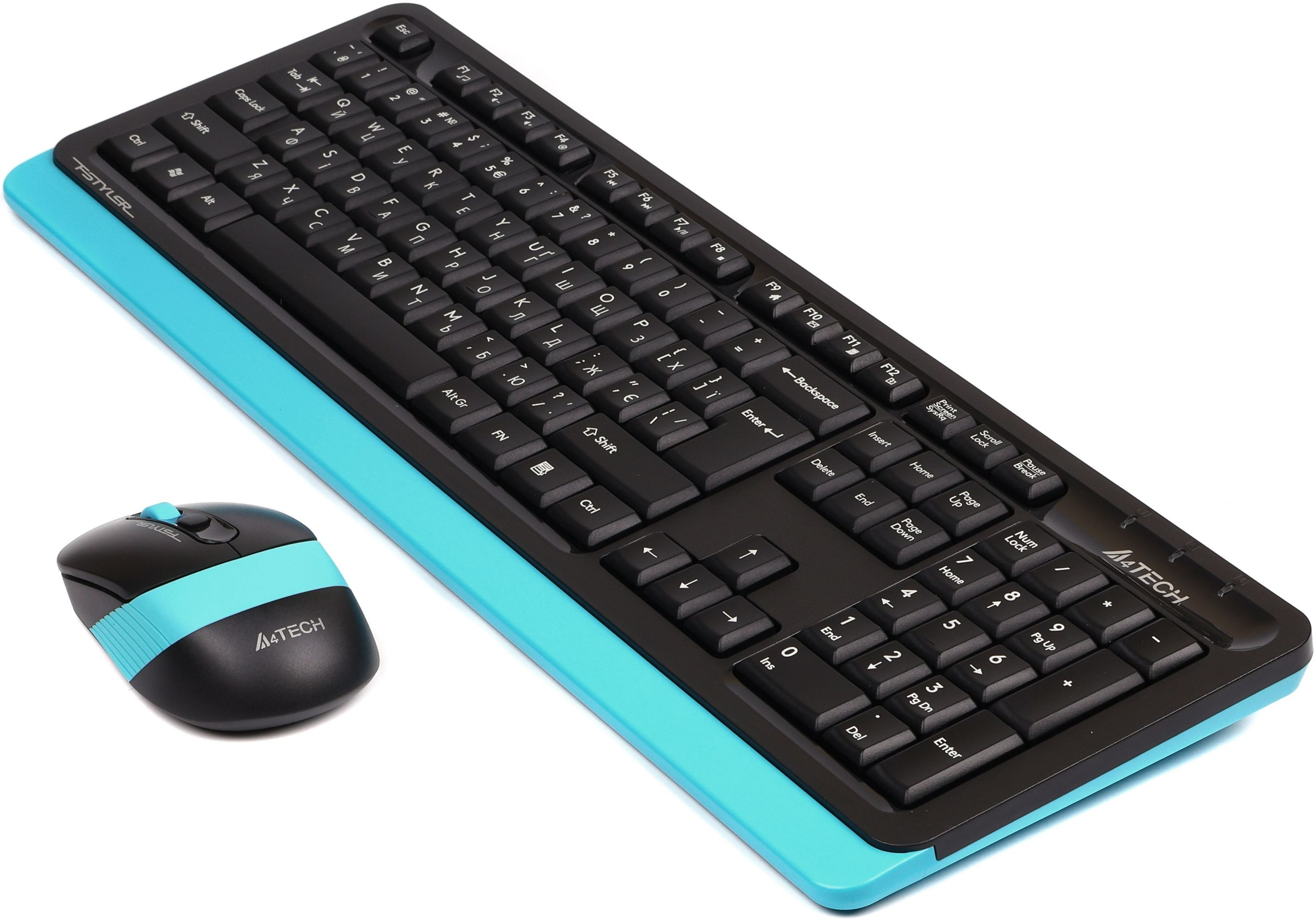 Беспроводной комплект A4Tech Fstyler клавиатура+мышь (FG1010 Blue) фото3