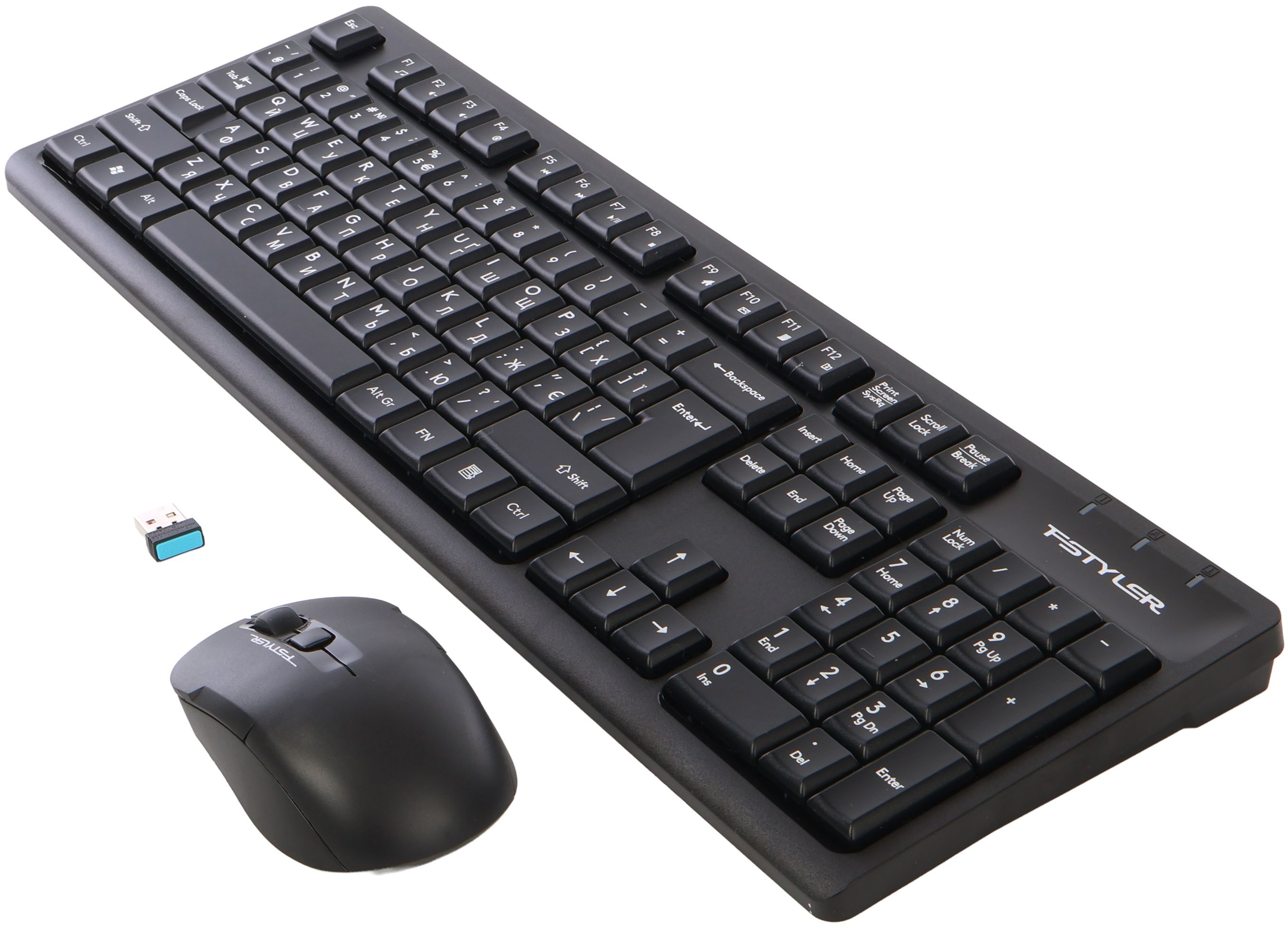 Бездротовий комплект A4Tech Fstyler клавіатура+миша безшумна (FG1200S Black) фото3