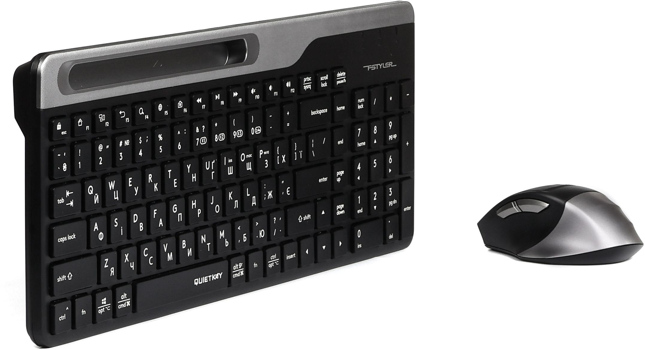 Бездротовий комплект A4Tech Fstyler клавіатура+миша (FB2535C Smoky Grey) фото3