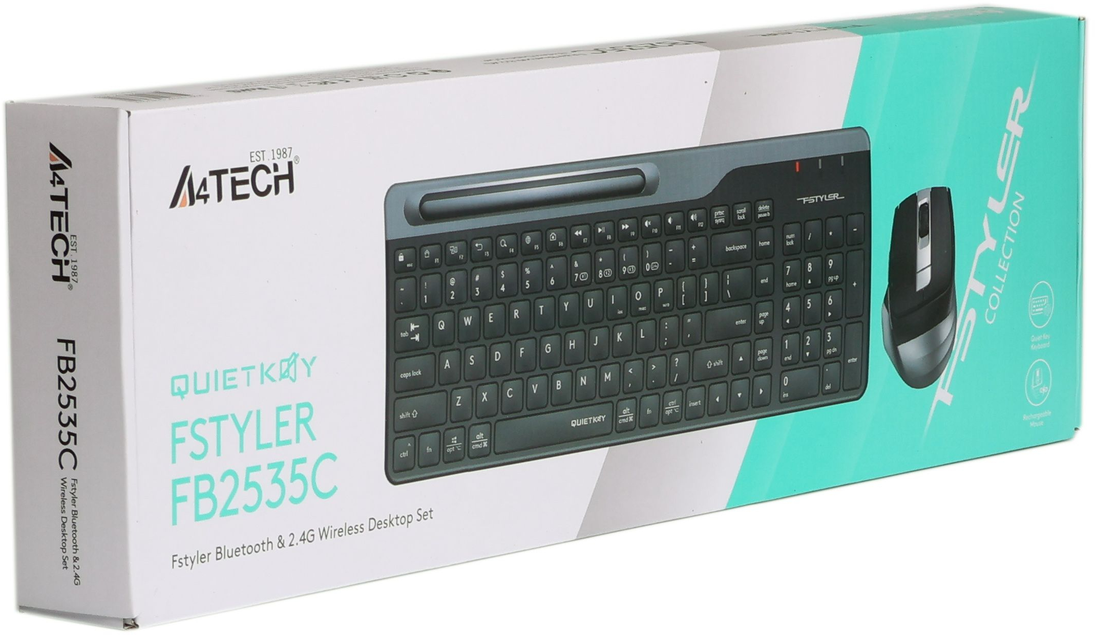 Бездротовий комплект A4Tech Fstyler клавіатура+миша (FB2535C Smoky Grey) фото8