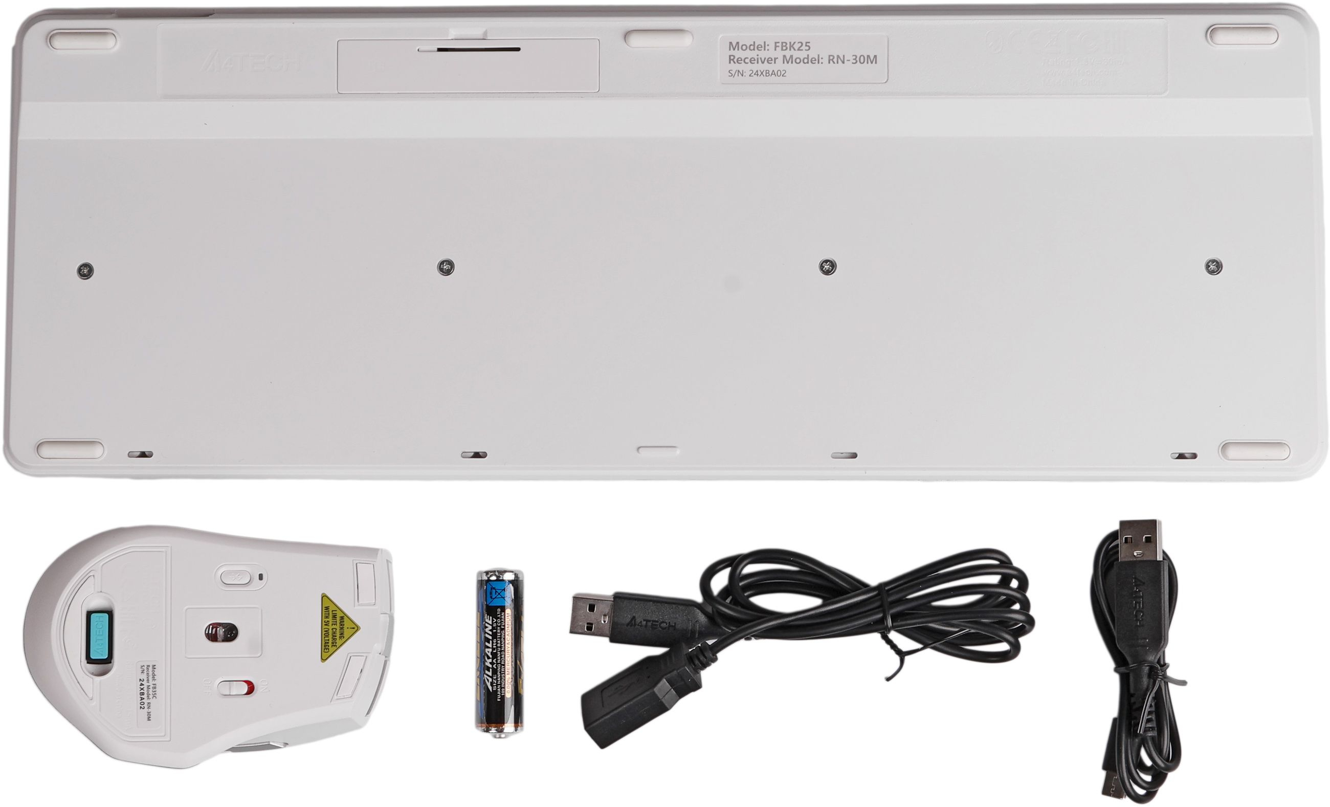 Беспроводной комплект A4Tech Fstyler клавиатура+мышь (FB2535C Icy White) фото7