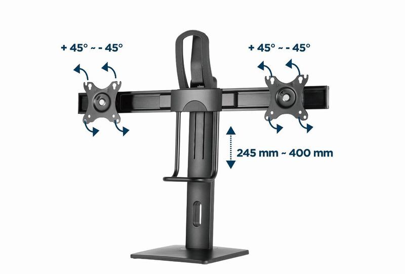 Кронштейн Gembird для 2 моніторів 17-27" (до 6 кг) MS-D2-01 фото18