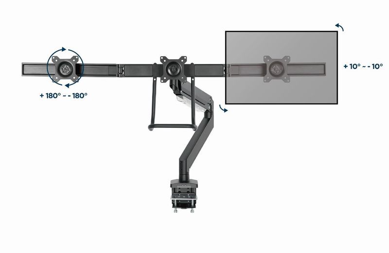 Кронштейн Gembird для 3 мониторов 17-27" (1-6 кг) MA-DA3-03 фото13