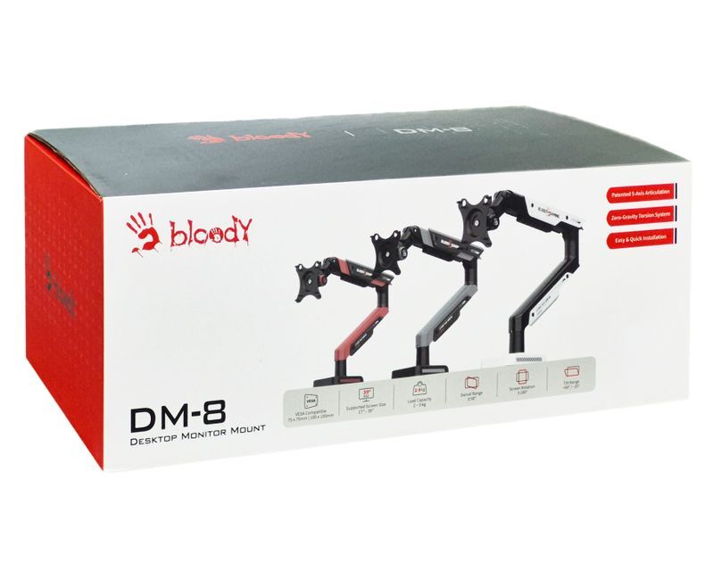 Кронштейн Bloody для моніторів 17-39", 2-9 кг DM-8 (Sports Black) фото