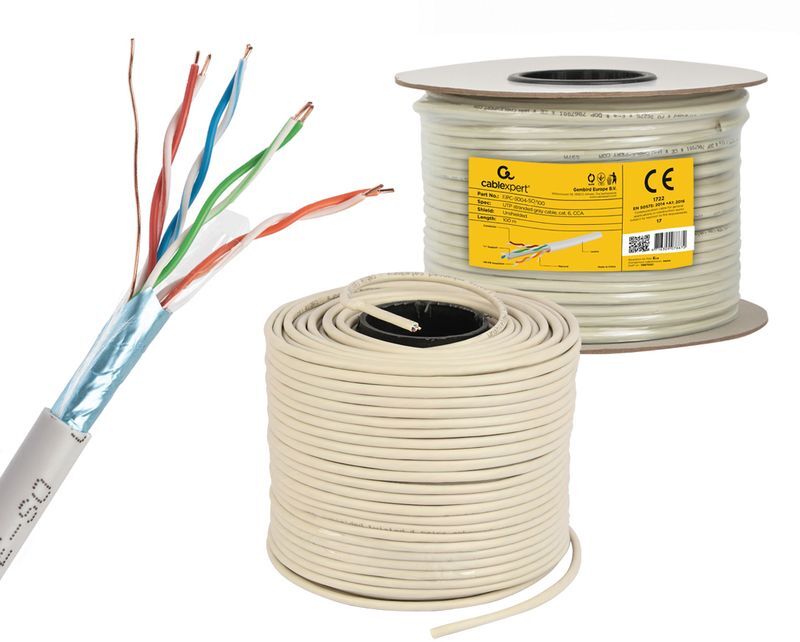Патч-корд Cablexpert CAT5e экранированный фольгой, 100 м фото2
