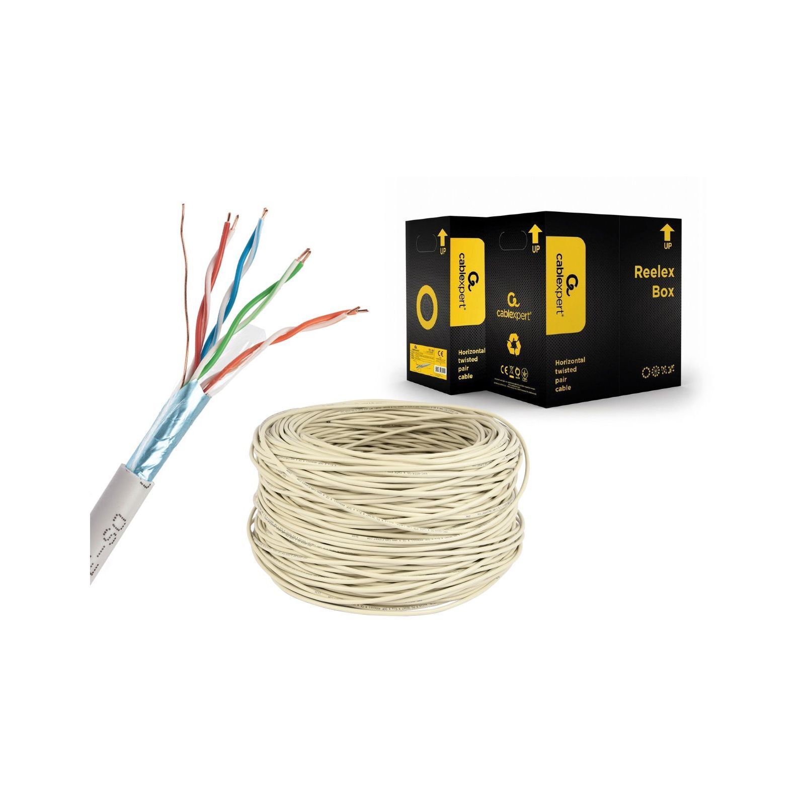 Патч-корд Cablexpert CAT5e, медь, 24AWG, экранированный фольгой, 305 м фото