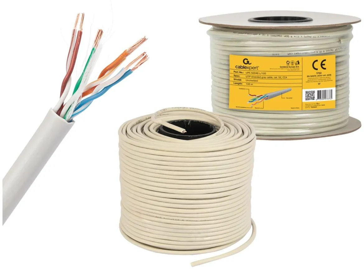 Патч-корд Cablexpert CAT5e (CCA), AWG24, экранированный фольгой, 100 м FPC-5004E-SOL/100 фото3