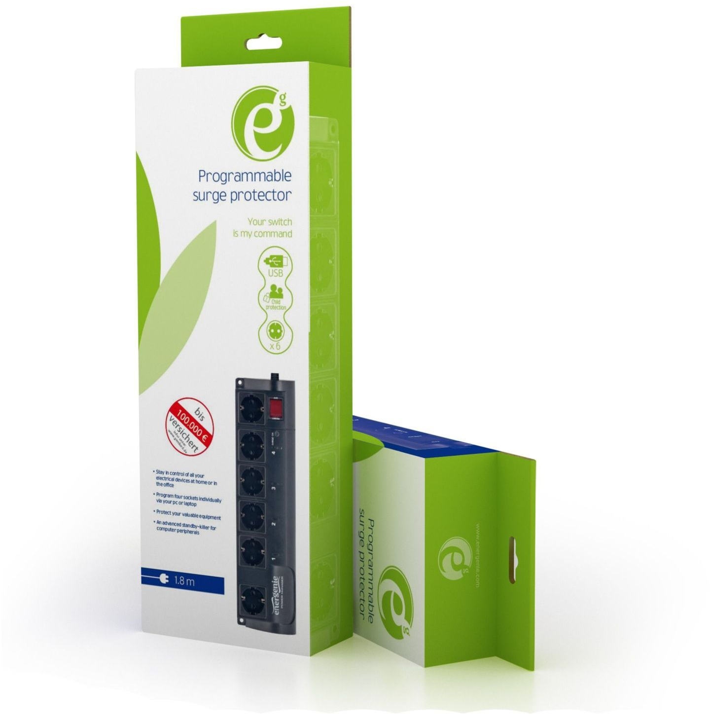 Сетевой удлинитель EnerGenie, USB интерфейс фото3