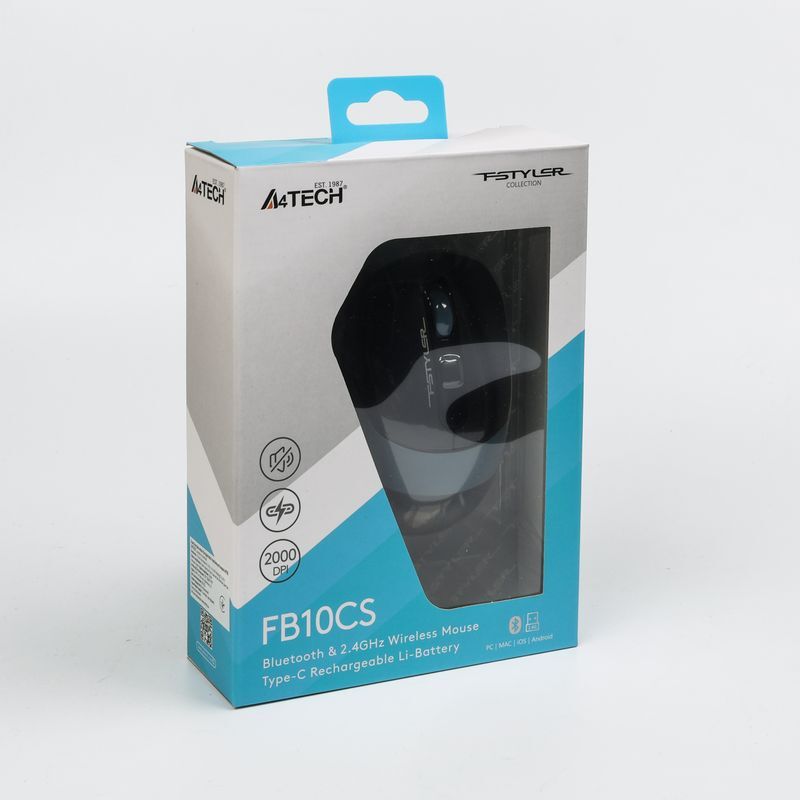 Мышь Fstyler, Bluetooth / 2.4 ГГц, аккумулятор, 2000 DPI, синий фото10