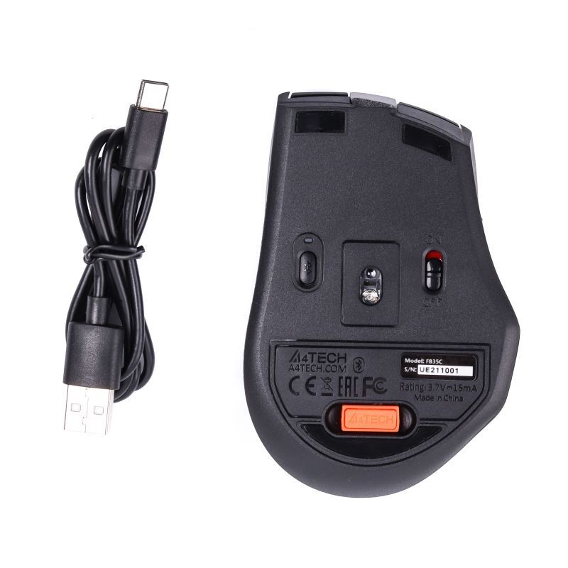 Мышь Fstyler, Bluetooth / 2.4 ГГц, аккумулятор, 2000 dpi, серый фото4