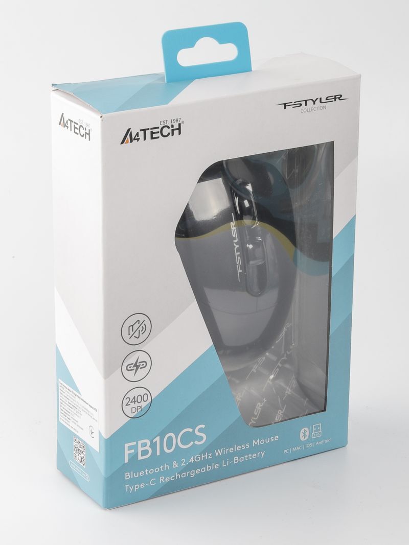 Мышь Fstyler, Bluetooth / 2.4 ГГц, аккумулятор, 2000 DPI, черный фото10