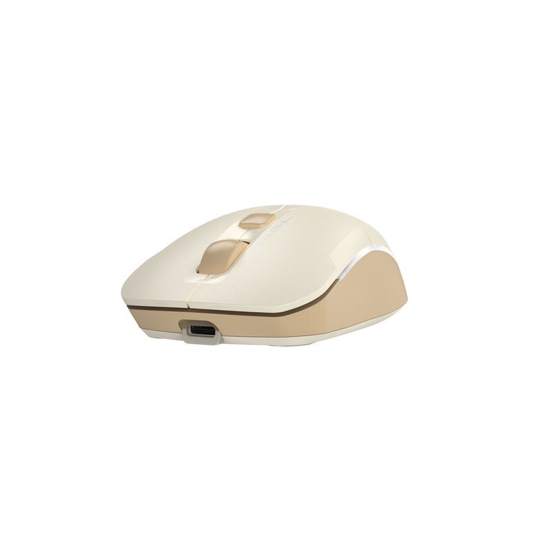 Мышь Fstyler, Bluetooth / 2.4 ГГц, аккумулятор, 2000DPI, бежевый фото