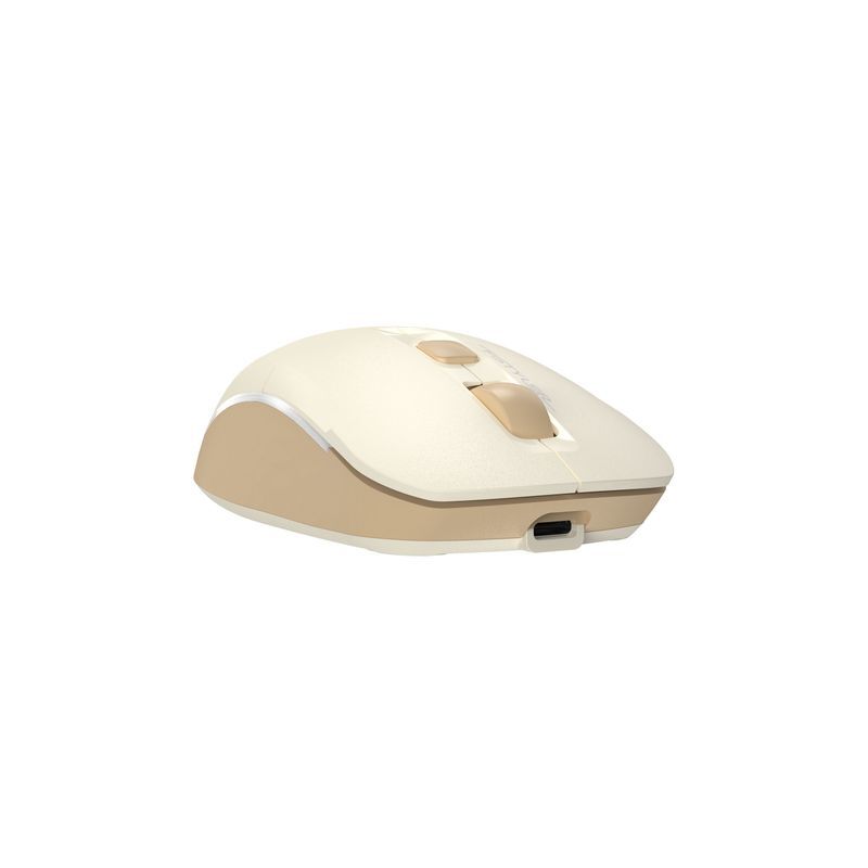 Мышь Fstyler, Bluetooth / 2.4 ГГц, аккумулятор, 2000DPI, бежевый фото