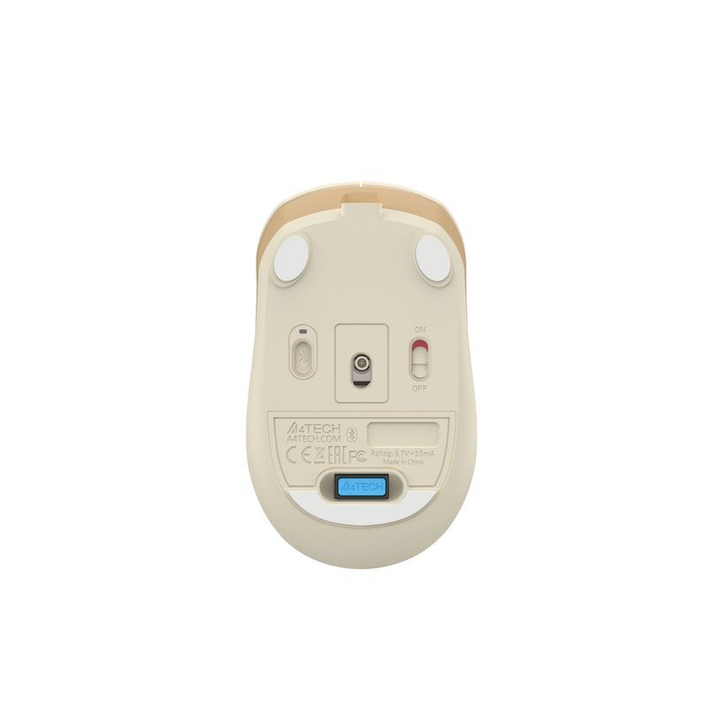 Мышь Fstyler, Bluetooth / 2.4 ГГц, аккумулятор, 2000DPI, бежевый фото