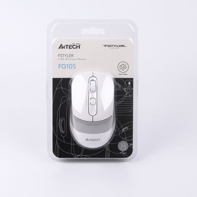 Мышь Fstyler, USB, 2000 dpi, белый фото