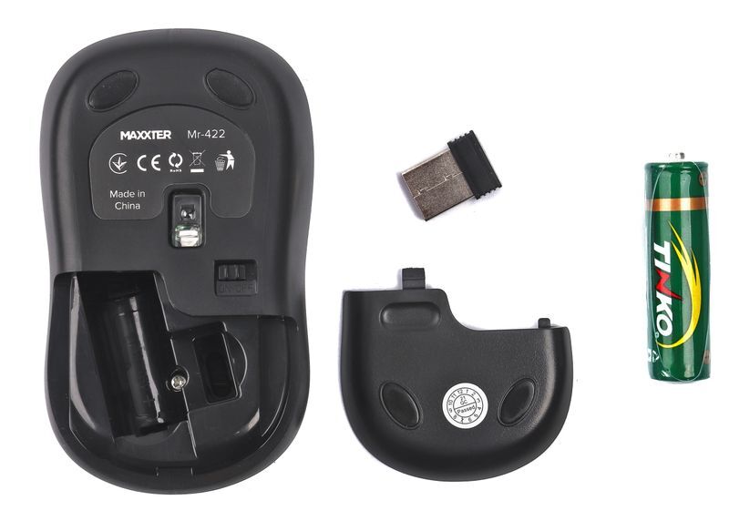Миша Maxxter, 3 кнопки, 1200 DPI, USB, чорний фото4