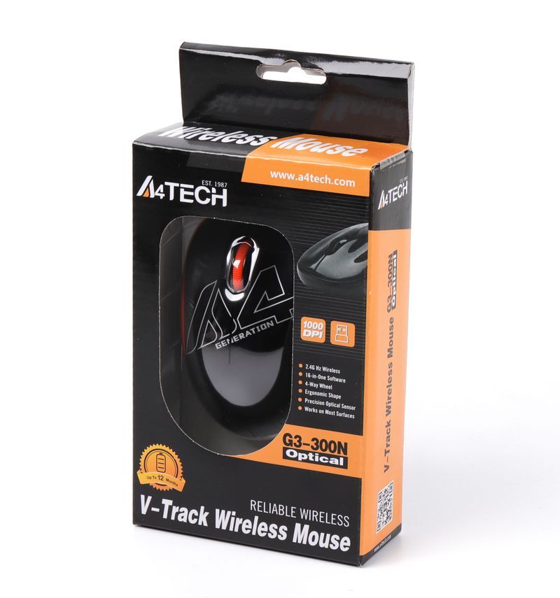 Мышь V-Track USB, 1000 dpi G3-300N (Black+Orange) фото6
