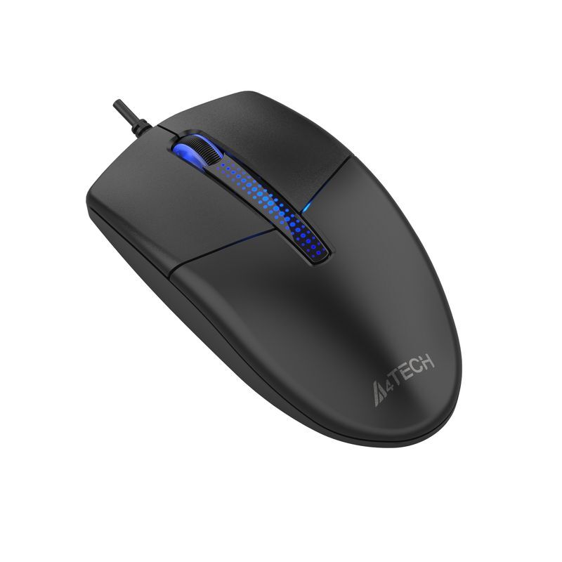 Мышь A4Tech USB 1200 dpi, черный фото