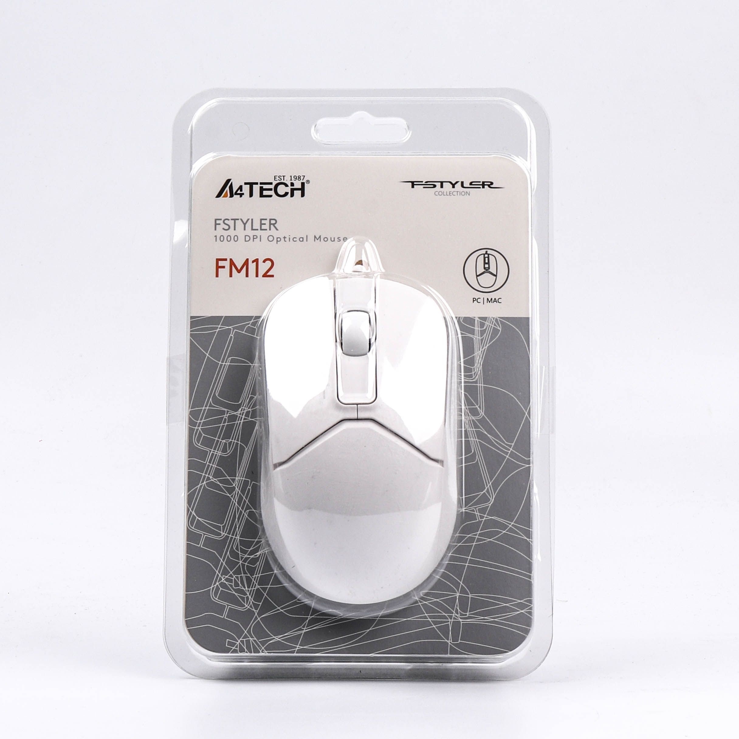 Миша Fstyler, USB, 1200 dpi FM12 (White) фото