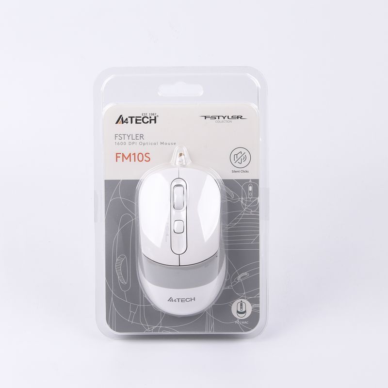 Мышь Fstyler, USB, 1600 dpi, белый FM10S (White) фото8