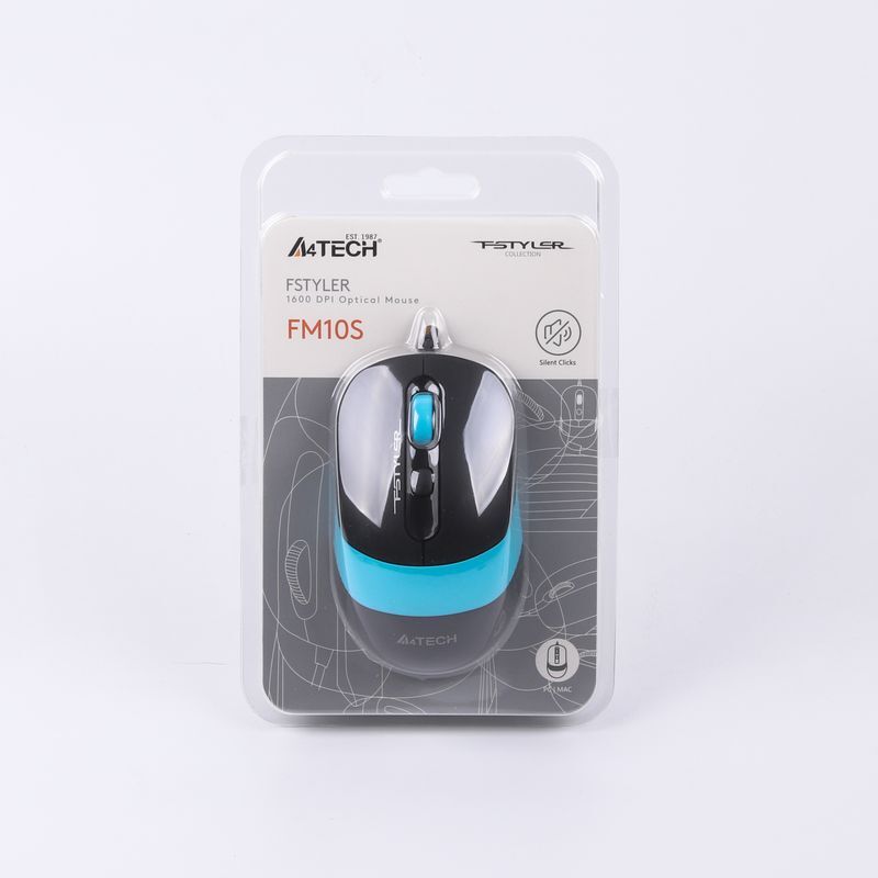 Мышь Fstyler, USB, 1600 dpi, синий фото8