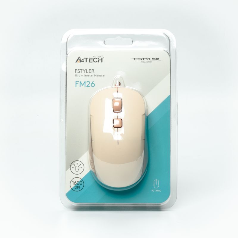 Мышь Fstyler, подсветка, USB, 1600 dpi, бежевый фото11