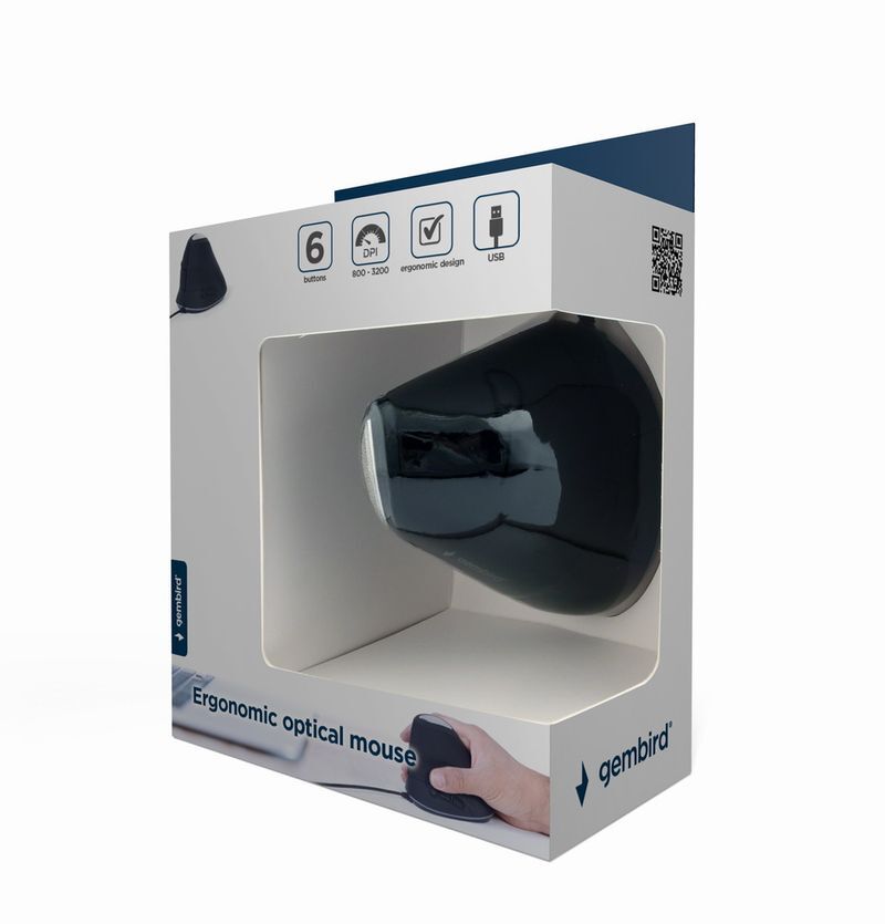Миша Gembird USB 3200 dpi, чорний фото