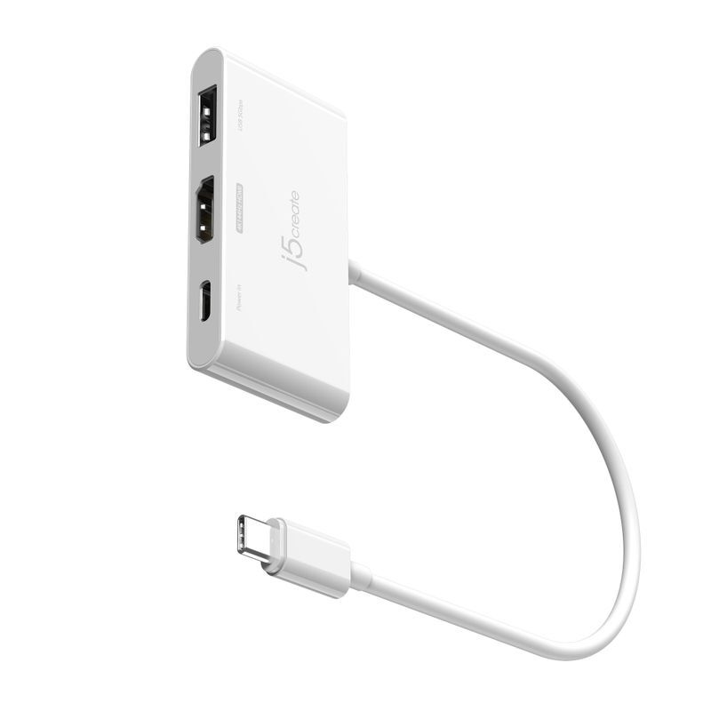 Хаб USB-C на HDMI/USB-A/USB-C, белый фото2