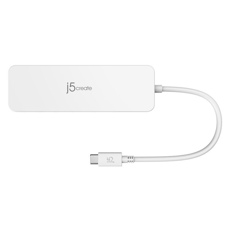 Хаб USB-C 6-в-1 (хаб/HDMI/картридер/аудио), JCD373-N белый фото3