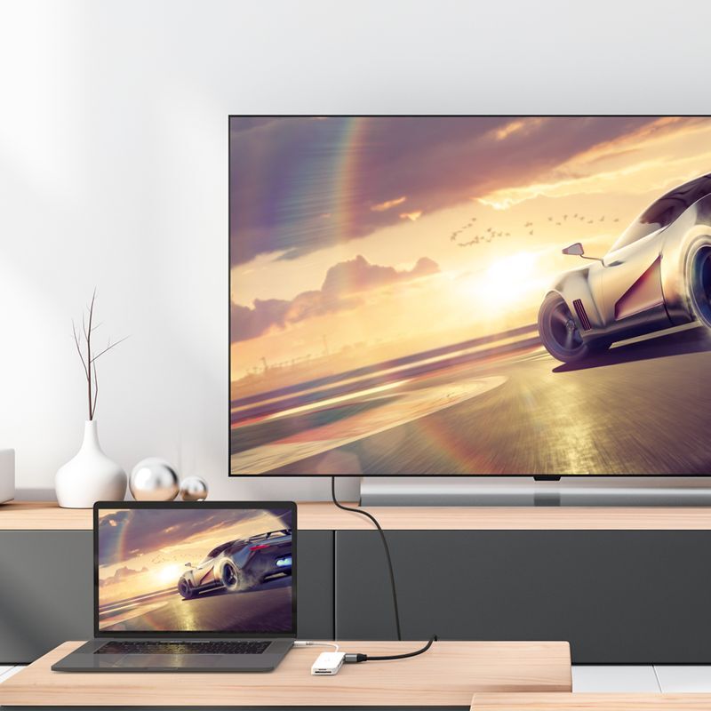 Хаб USB-C 6-в-1 (хаб/HDMI/картридер/аудио), JCD373-N белый фото5