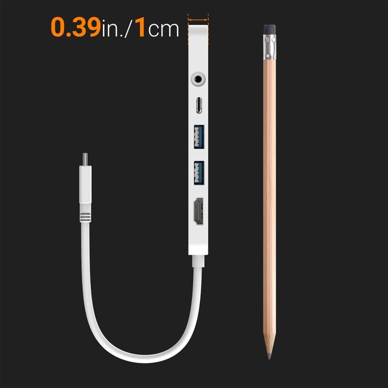 Хаб USB-C 6-в-1 (хаб/HDMI/картридер/аудио), JCD373-N белый фото8