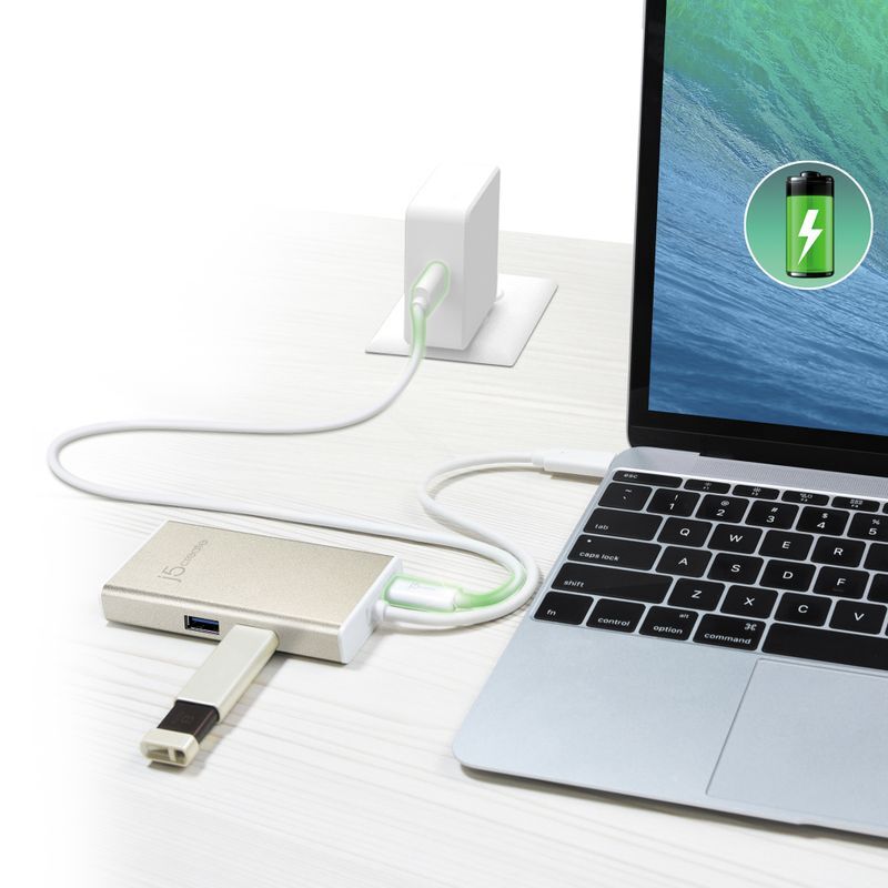 Хаб USB-C 5-в-1 (хаб/HDMI/PD/LAN), JCA374-N серый фото10