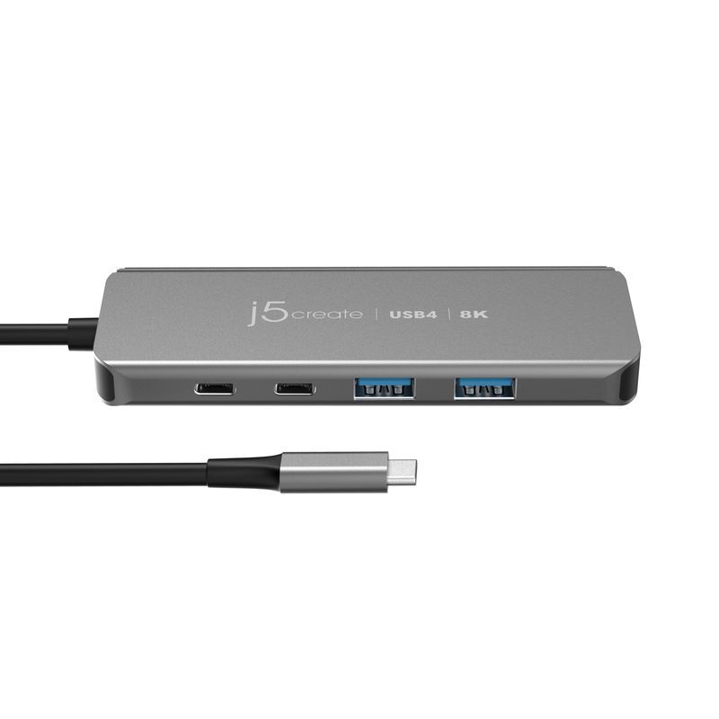 Хаб USB-C 5-в-1 (хаб/HDMI/PD/LAN), серый фото3