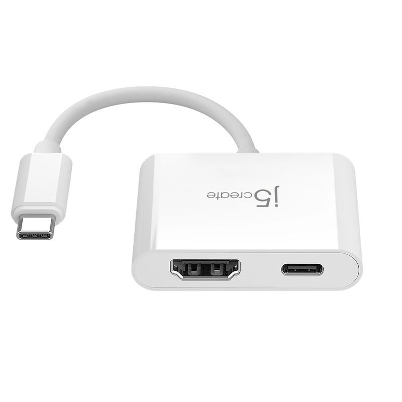 Хаб USB-C 2-в-1 (HDMI/PD), белый фото2