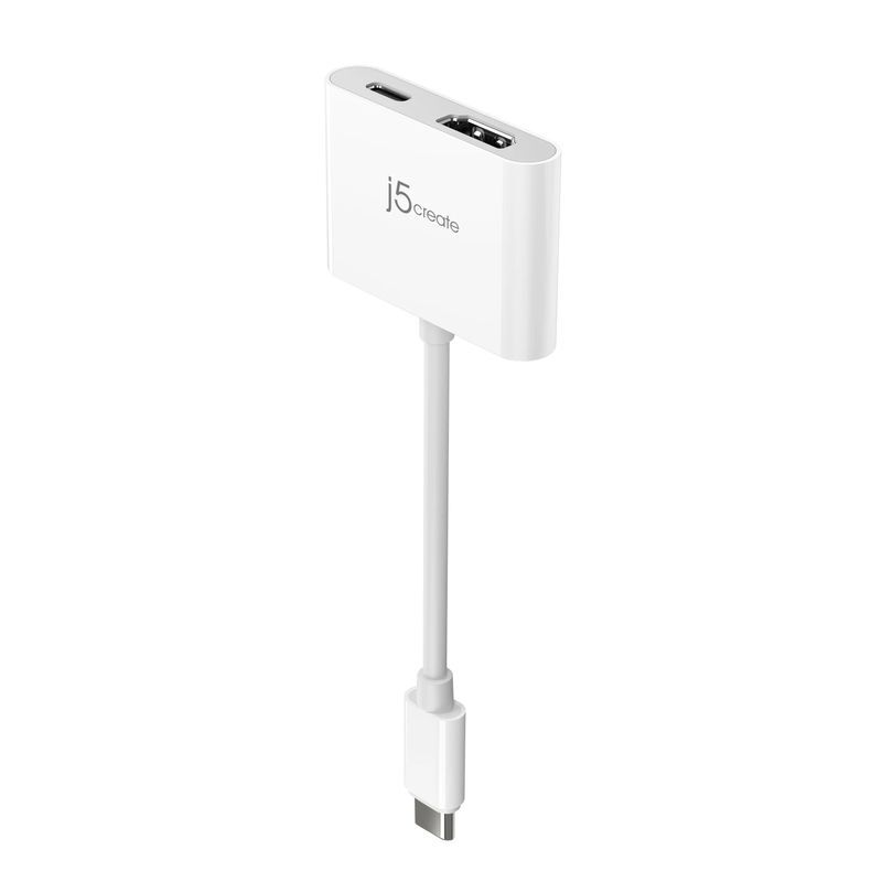 Хаб USB-C 2-в-1 (HDMI/PD), белый фото3