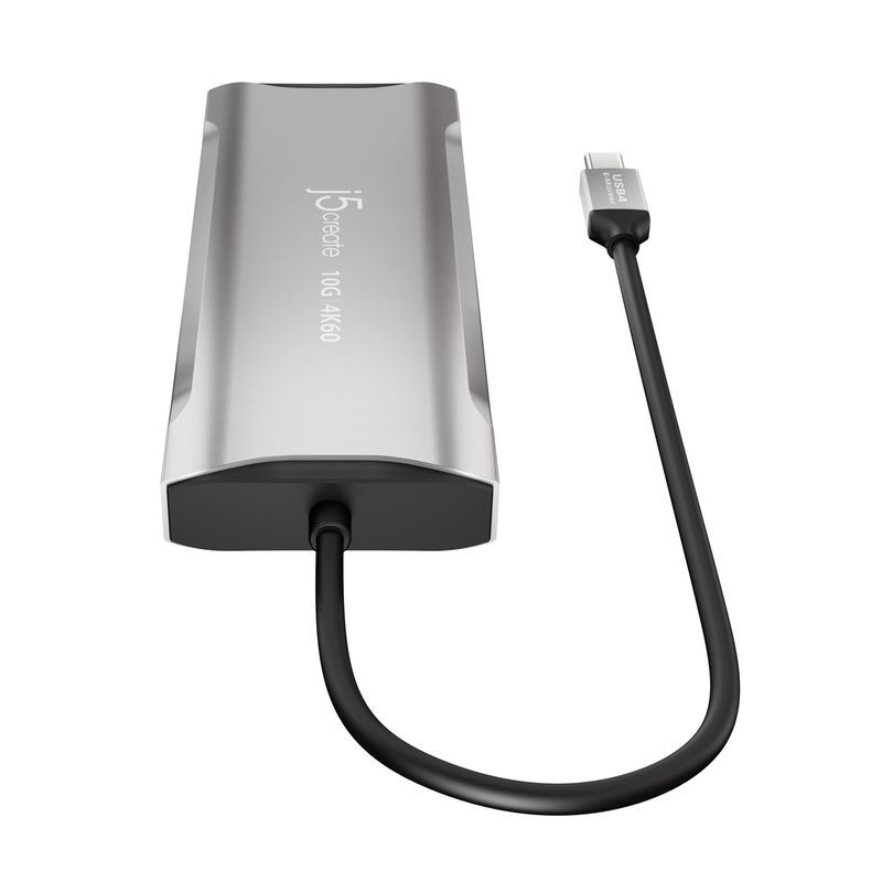 Хаб USB-C 10Gbps, 9-в-1 (хаб/HDMI/DP/PD/LAN/картридер), серый фото4