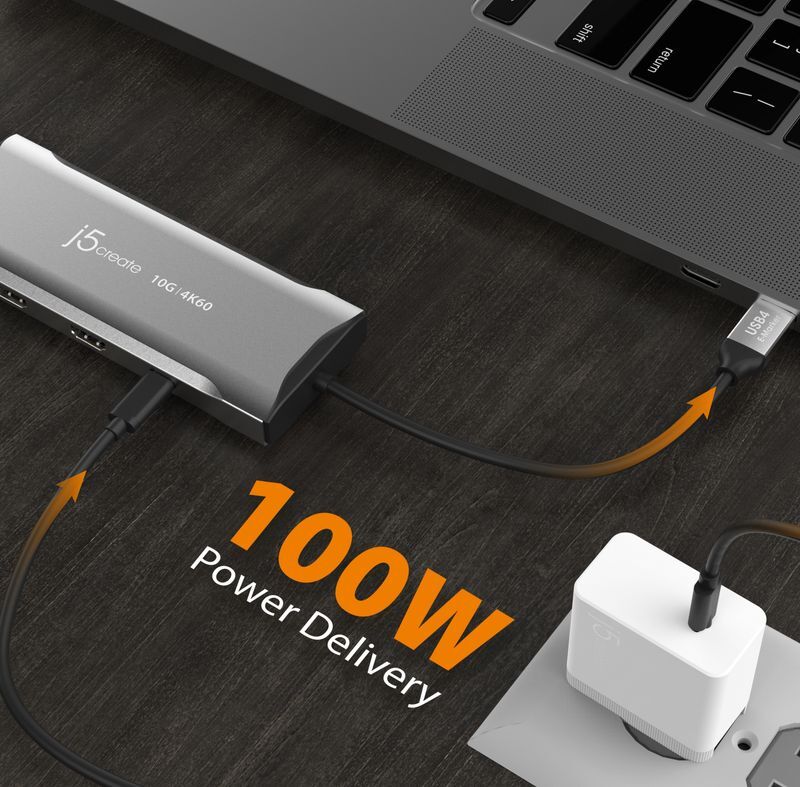 Хаб USB-C 10Gbps, 9-в-1 (хаб/HDMI/DP/PD/LAN/картридер), серый фото7