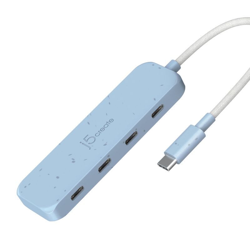 Хаб USB 3.2, 10Gbps, USB-С на 4 USB-С, JCH345EC-N синий фото2