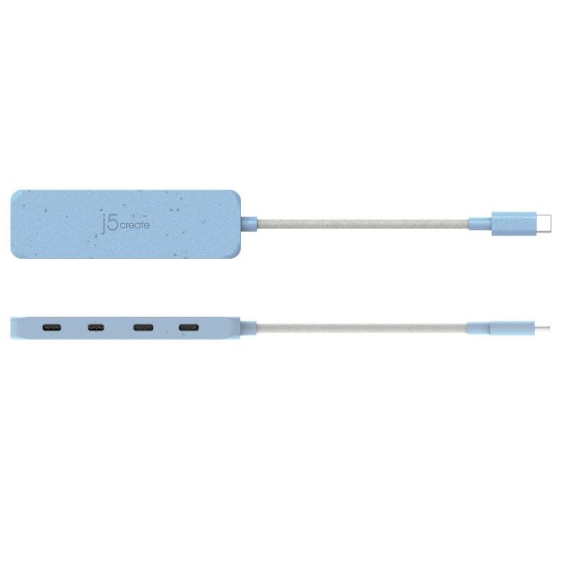 Хаб USB 3.2, 10Gbps, USB-С на 4 USB-С, JCH345EC-N синий фото4