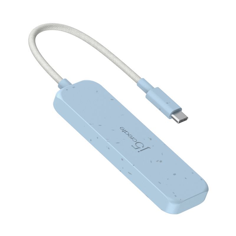 Хаб USB 3.2, 10Gbps, USB-С на 2 USB-A/2 USB-С, синий фото3