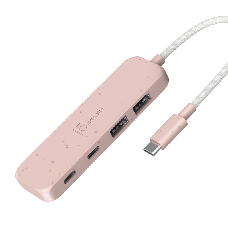 Хаб USB 3,2, 10Gbps, USB-С на 2 USB-A/2 USB-С, красный фото2
